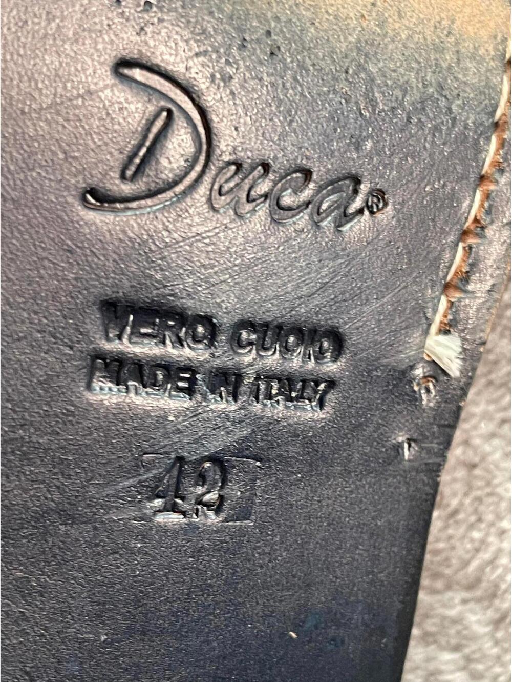 Duca Made in Italy Men's Leather Wingtip Oxfords Brown and Blue - Picture 7 of 8